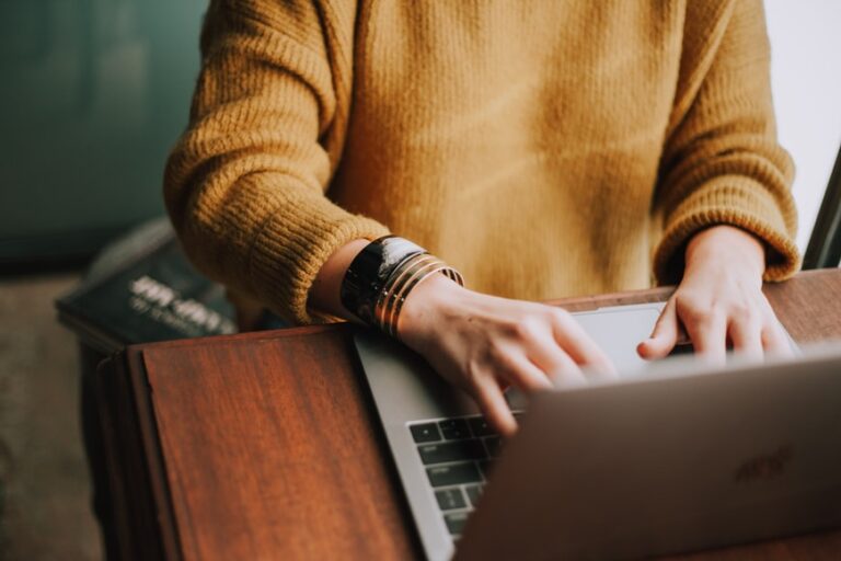 Image showing a person browsing on their laptop